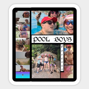 Pool Boys Collage Sticker